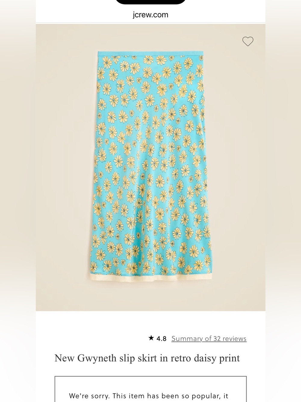 J crew slip skirt